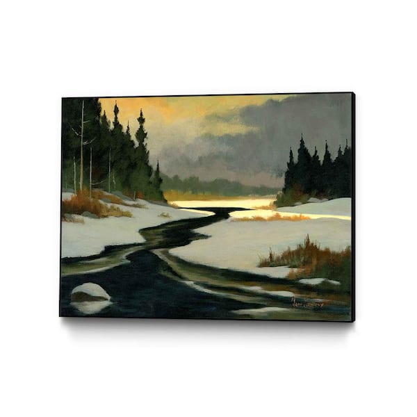 Unbranded 14 in. x 11 in. "Le dgel" by Yvon Lemieux Framed Wall Art