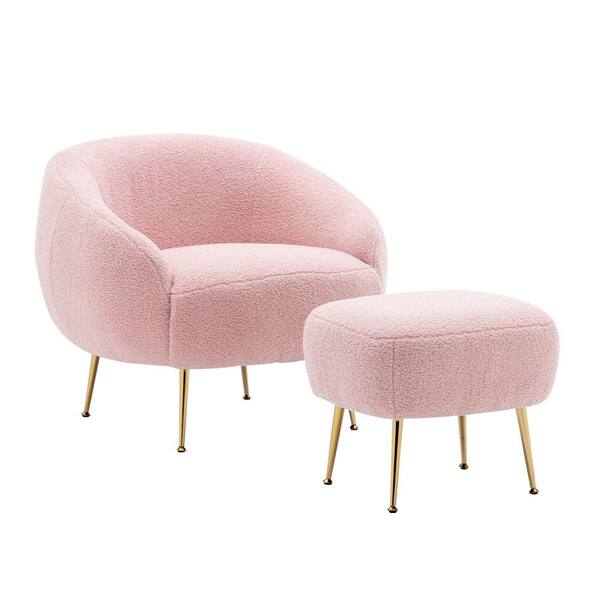 pink plush stool