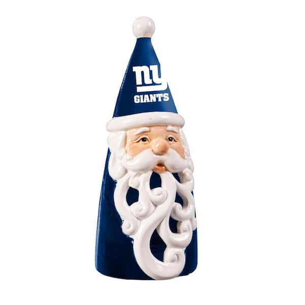Team Sports America New York Giants Santa LED Christmas Garden Statuary, 8 in.