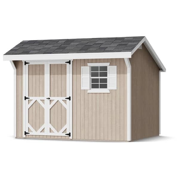 Classic Saltbox 8 ft. x 10 ft. Outdoor Wood Storage Shed Panelized Kit with Operable Window and Floor (80 sq. ft)