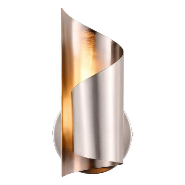 Modern brushed deals nickel wall sconces