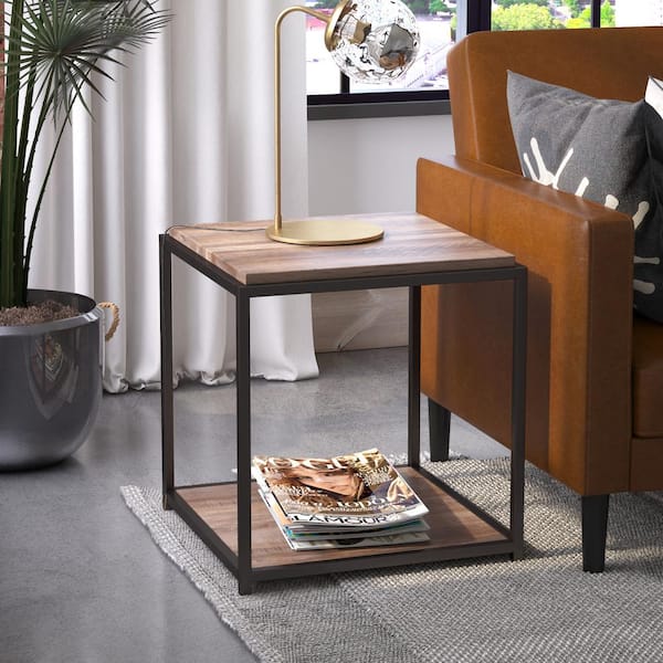 Ameriwood Home Machias End Table, Weathered Oak