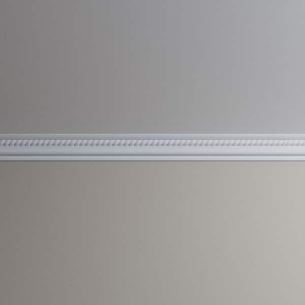 Ekena Millwork Freya 2.75 in. D x 4.125 in. W x 96 in. L Polyurethane Crown Moulding