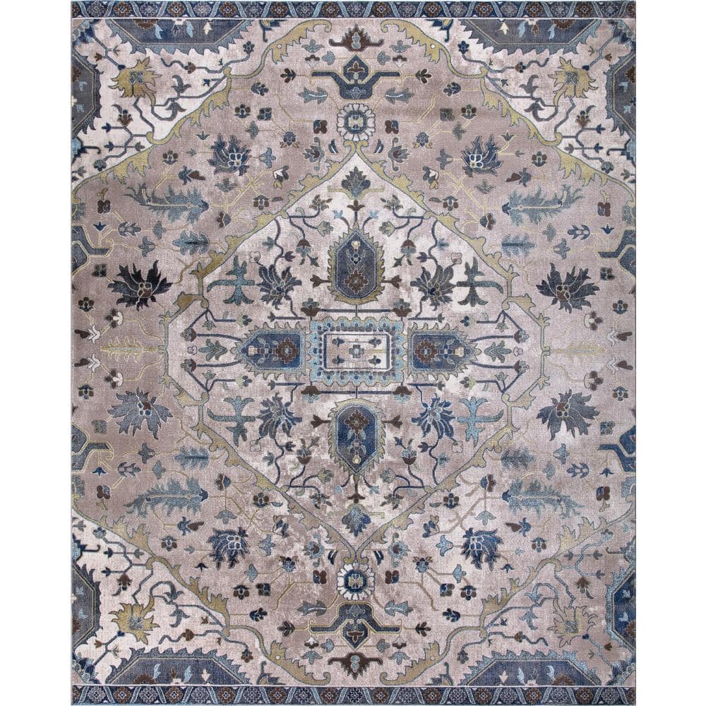 Talya Ivory/Blue 9 ft. x 12 ft. Medallion Area Rug price history on PriceWatchPro