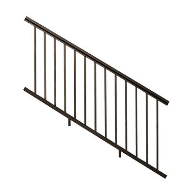 Allure 96 in. x 42 in. Bronze Aluminum Pre-Assembled Stair Railing Kit