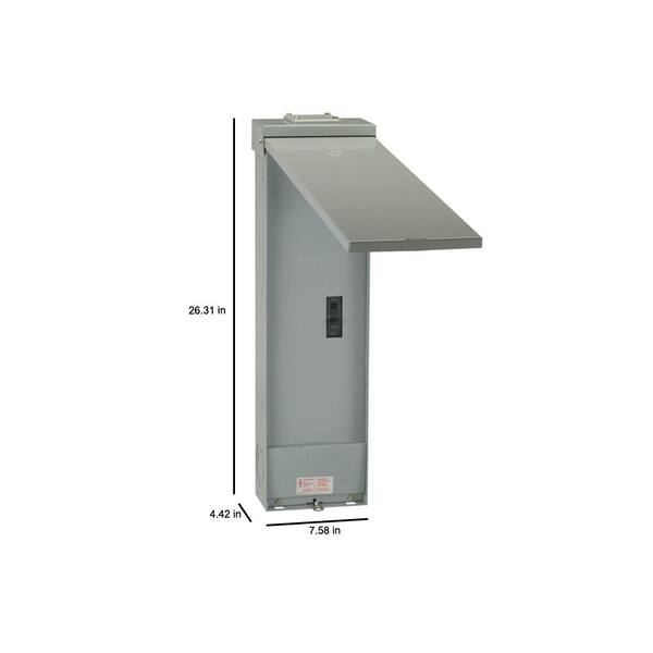 PowerMark Gold 200 Amp Double Pole Main Breaker Outdoor Circuit Breaker Enclosure PowerMark Gold 200 Amp Double Pole Main Breaker Outdoor Circuit Breaker Enclosure