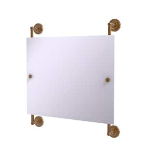 Prestige Regal Landscape Rectangular Frameless Rail Mounted Mirror in Brushed Bronze