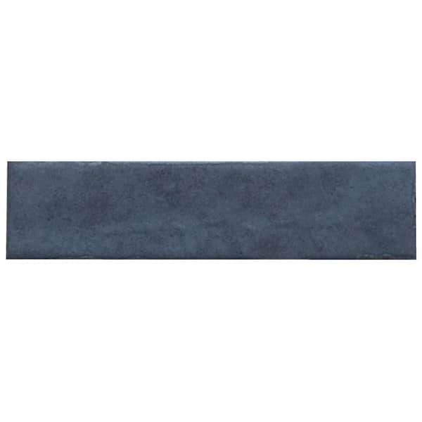 Tribeca Studio Blue Note 2 in. x 10 in. Porcelain Wall Take Home Tile Sample
