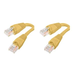 15 ft. CAT5e UTP Ethernet Cable, Yellow(2-Pack)