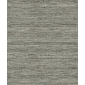Luster Collection Silver Smooth Weave Shimmer Finish Paper On Non-Woven Non-Pasted Wallpaper Roll