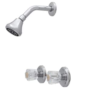 2-Handle 1-Spray Shower Faucet Only in Polished Chrome (Valve Included)