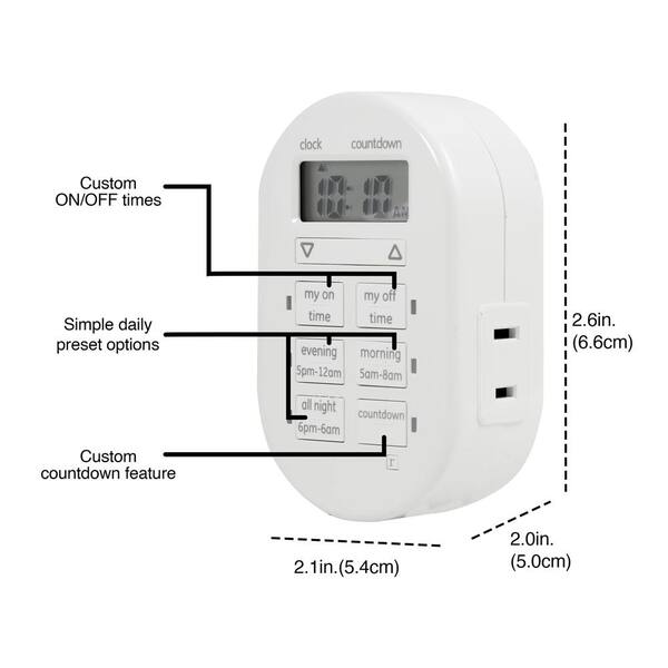 White for sale online Philips 2pk Indoor Digital Bar Timer W/ LCD Screen 