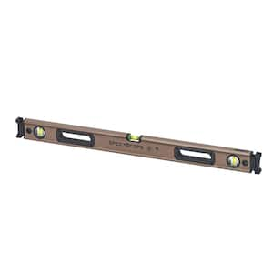 32 in. Magnetic Box Beam Level, Tourniquet Bungee System, 33% Larger Block Vials, Aluminum