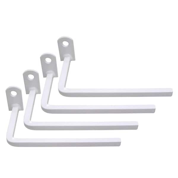 Unique Home Designs 3 in. White Projection Brackets with Screws (4-Pack ...