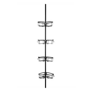 Bath Bliss 4 Tier Tension Corner Shower Organizer Caddy in Matte Black -  5.91 x 5.91 x 48-101 - On Sale - Bed Bath & Beyond - 32759784