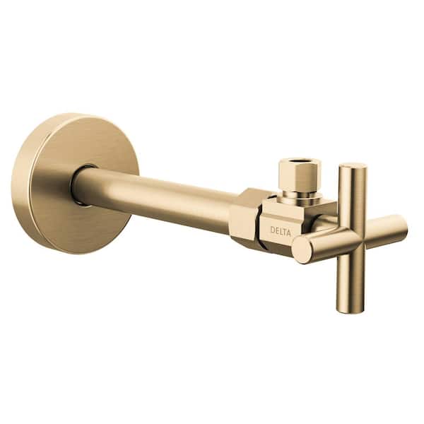 1/2 in. x 7.75 in. L Champagne Bronze Brass Angled Supply Stop Valve