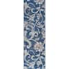 Tayse Rugs Madison Floral Navy 2 ft. x 10 ft. Indoor Runner Rug MDN3507 2x10