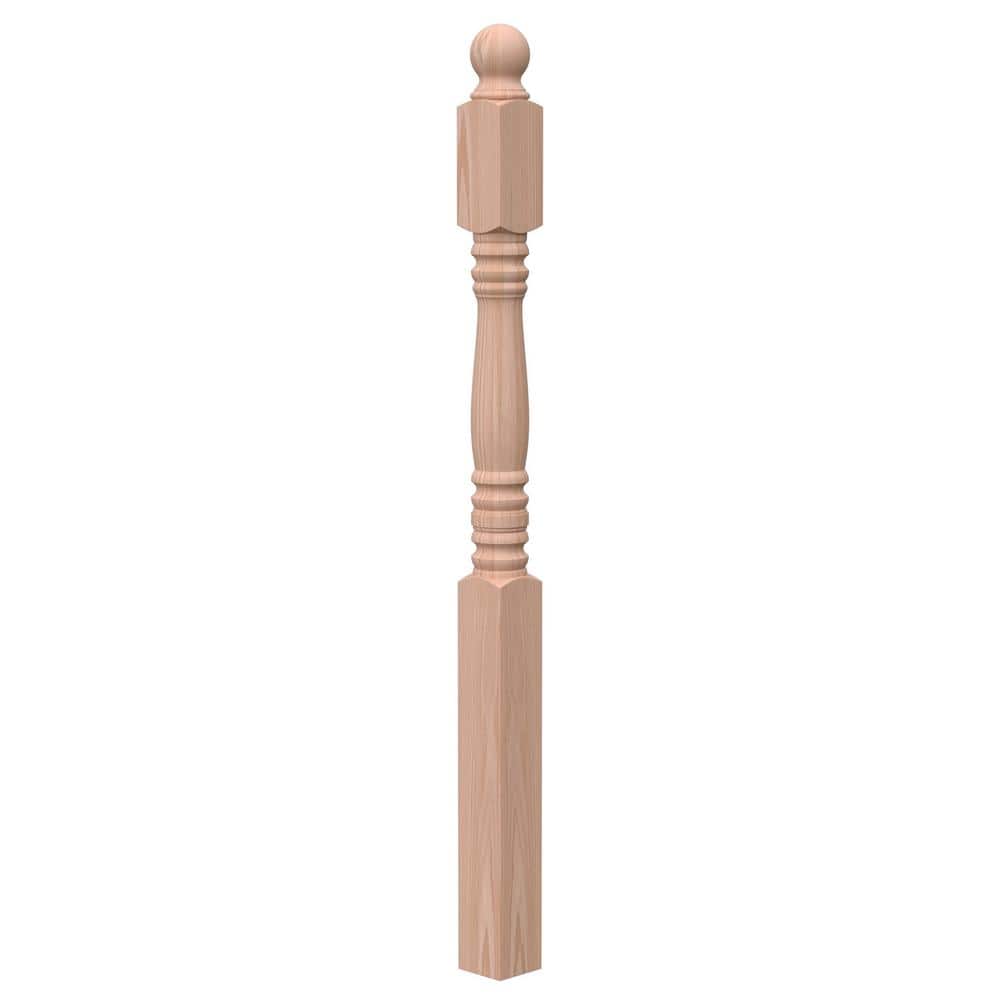 Stair Parts 3500 48 in. x 3 in. x 3 in. Unfinished Red Oak Ball Top Newel Post for Stair Remodel price history on PriceWatchPro