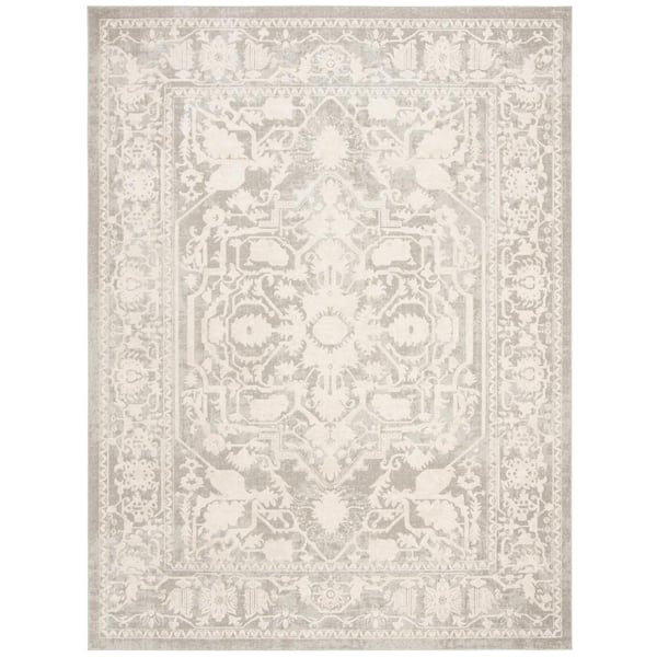 Reflection 10 ft. x 14 ft. Light Gray/Cream Oriental Area Rug