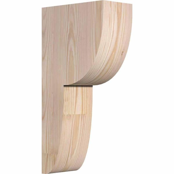 Ekena Millwork 4 in. x 8 in. x 16 in. Douglas Fir Carmel Smooth Corbel