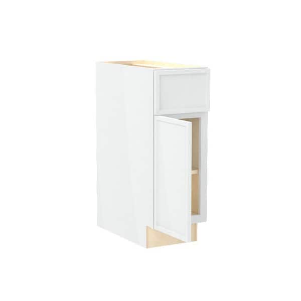 Franklin 12 in. W x 21 in. D x 34.5 in. H Assembled Plywood Base Bath Cabinet in Vesper White with Soft Close LH