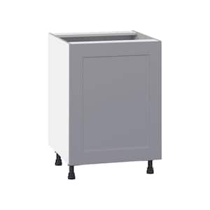 Bristol Painted Slate Gray Shaker Assembled Base Kitchen Cabinet w/ Full Height Door (24 in. W x 34.5 in. H x 24 in. D)