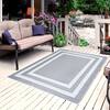 Paris Black Gray 5 ft. x 7 ft. Modern Plastic Indoor/Outdoor Area Rug  PLY-PRS-B&G-5X7 - The Home Depot
