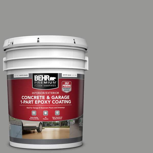 5 gal. #PPU24-19 Shark Fin Self-Priming 1-Part Epoxy Satin Interior/Exterior Concrete and Garage Floor Paint