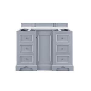 De Soto 49.3 in. W x 23.5 in.D x 35 in. H Single Bath Vanity Cabinet without Top in Silver Gray