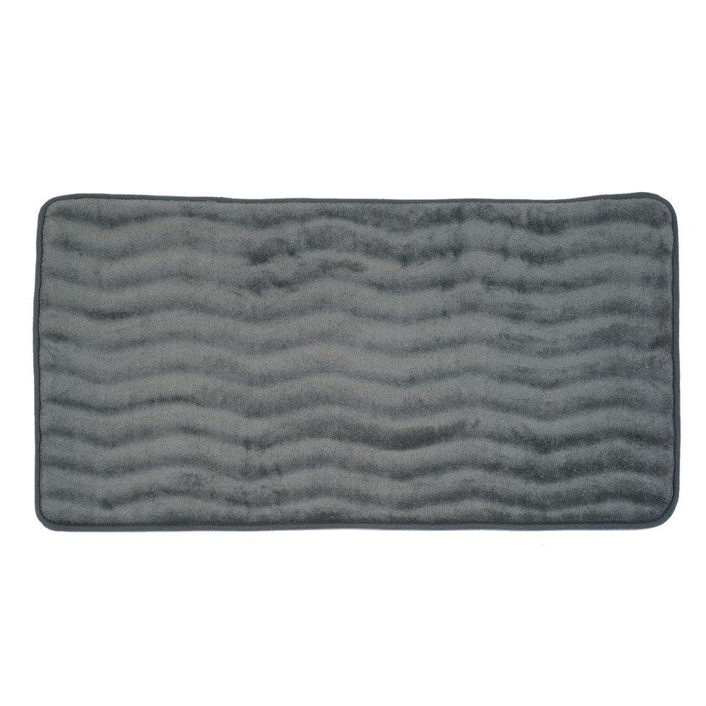 Lavish Home Platinum 24 in. x 60 in. Memory Foam Extra Long Bath Mat 67 ...