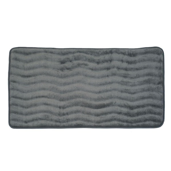 Lavish Home Platinum 24 in. x 60 in. Memory Foam Extra Long Bath Mat