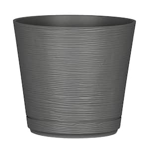 8 in. Dia Charcoal Round Cabala Planter (2-Pack)