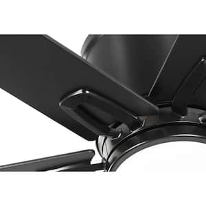 Bexar 54 in. Indoor Integrated LED Matte Black Transitional Ceiling Fan with Remote Included for Living Room and Bedroom