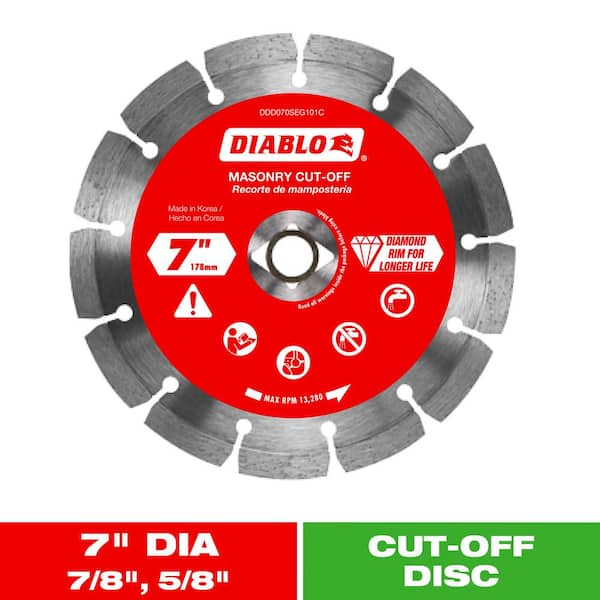7 in. Diamond Blade Segmented Rim Masonry Cut Off