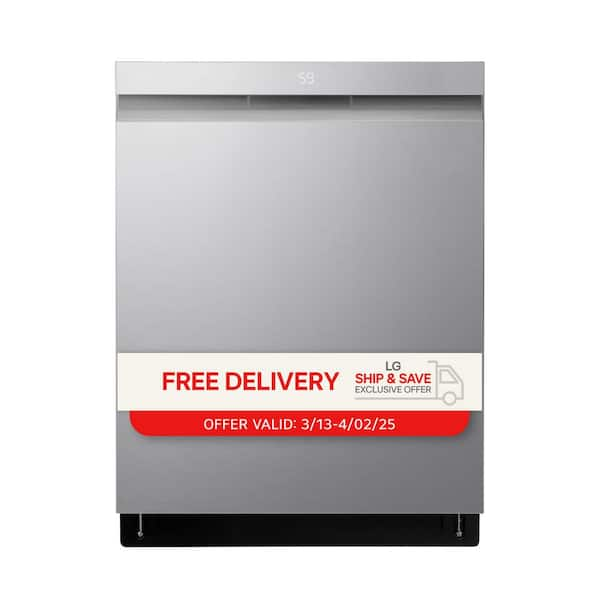 24 in. Top Control Smart Wi-Fi Enabled Dishwasher, QuadWash Pro, Dynamic Heat Dry, 3rd Rack, PrintProof Stainless Steel