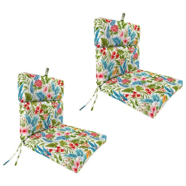 Jordan Manufacturing 44 in. L x 22 in. W x 4 in. T Rectangular Outdoor Dining Chair Cushion in Carena Multi (2-Pack)