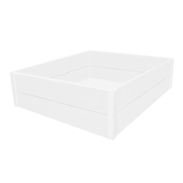 Eagle One 36 in. x 48 in. x 12 in. White Recycled Plastic Commercial Grade Raised Garden Bed