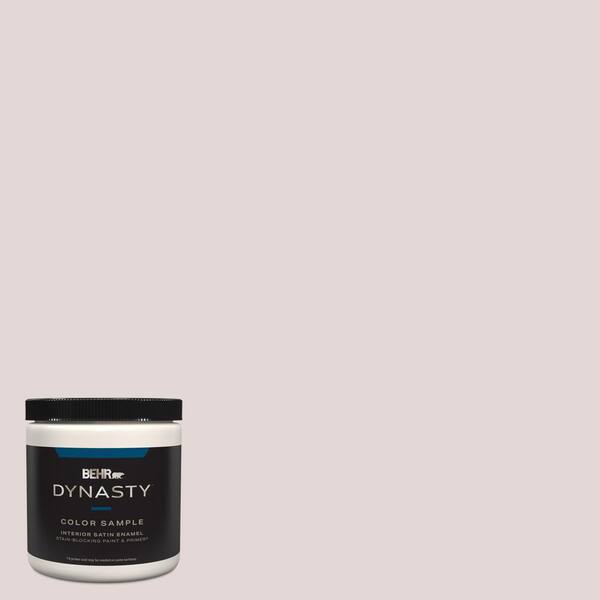 BEHR DYNASTY 8 oz. #120E-1 Dreamy White Satin Enamel Stain-Blocking ...