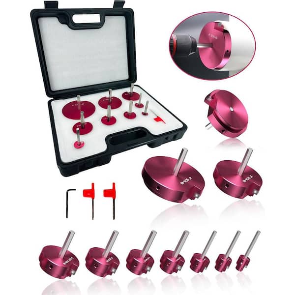 1/2 in. to 4 in. Carbide PVC Pipe Reamer Kit with High Precision Fitting Saver for Standard Drills (9-Pack)