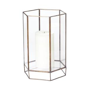 11 in. Glass Oriel Hurricane Candle Holder