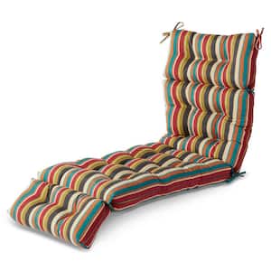 22 in. x 72 in. Sunset Stripe Outdoor Chaise Lounge Cushion