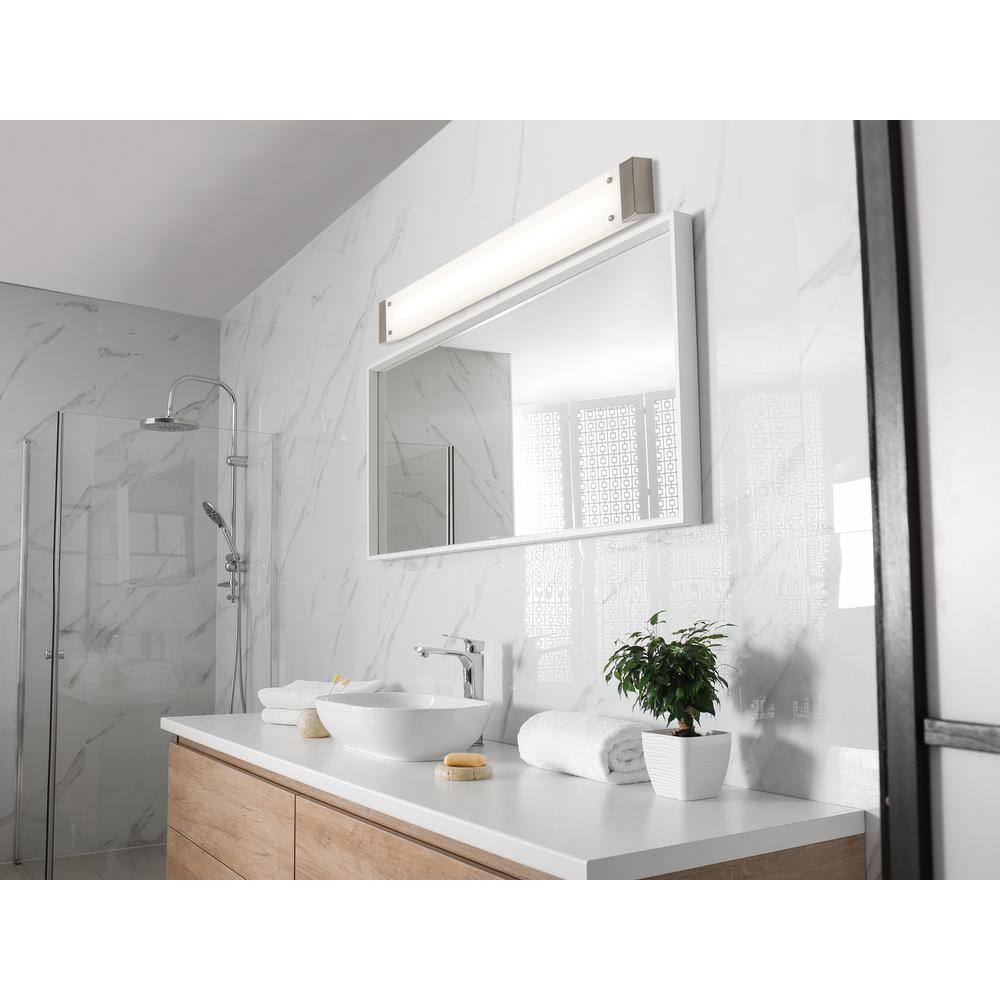 Satin Nickel 51.5" Dimmable LED Vanity Light