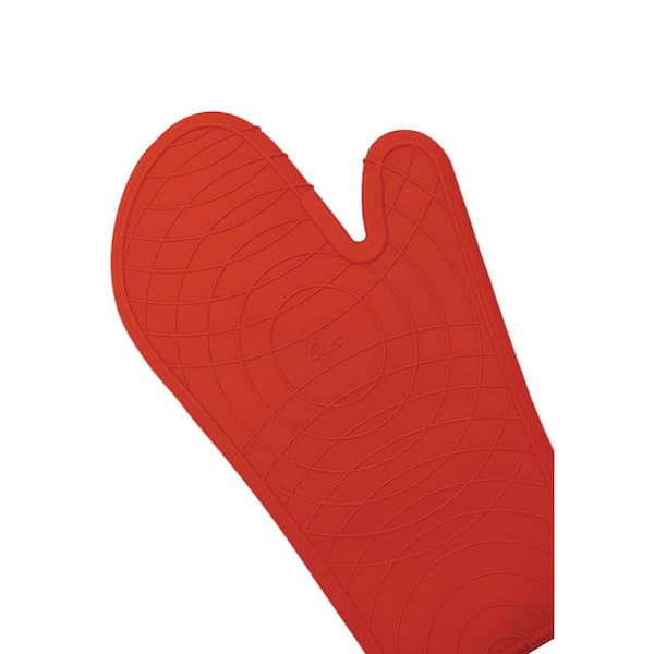 Silicone Red Oven Mitts 589560KUZ - The Home Depot