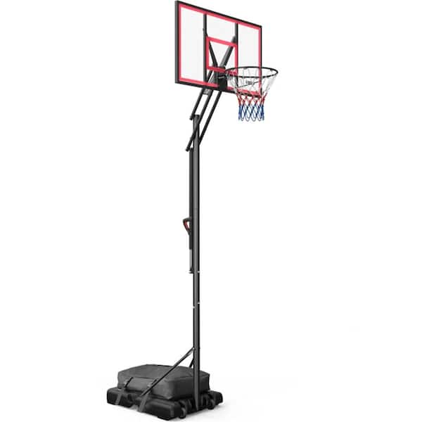 Karl home Polycarbonate Board Adjustable 5.3 ft. to 10 ft. Basketball Hoop