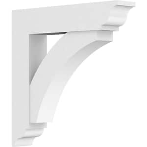5 in. x 30 in. x 30 in. Thorton Bracket with Traditional Ends, Standard Architectural Grade PVC Bracket
