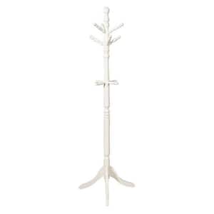 Prismo White Transitional Style Coat Rack