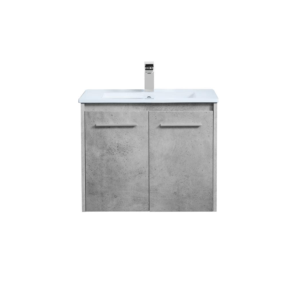 Simply Living 24 in. W x 18.31 in. D x 19.69 in. H Bath Vanity in Concrete 