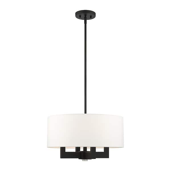 Livex Lighting Cresthaven 4 Light Black Chandelier