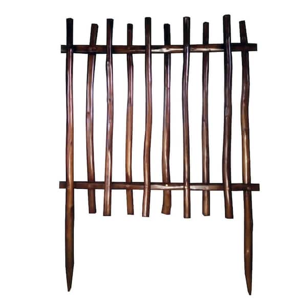 65 in. H Teak Wood Garden Fence
