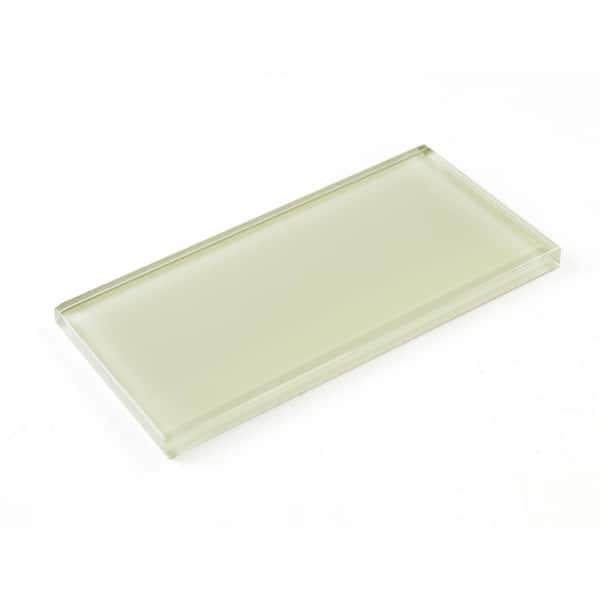 Metro Beige 3 in. x 6 in. Glossy Glass Subway Wall Tile (12.5 sq.ft/Case)